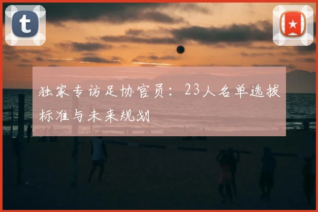 独家专访足协官员：23人名单选拔标准与未来规划